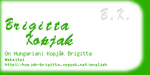brigitta kopjak business card