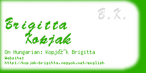brigitta kopjak business card